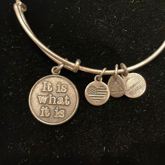 ALEX AND ANI silver color bangle, “It Is What It Is”, EUC - Picture 2 of 3